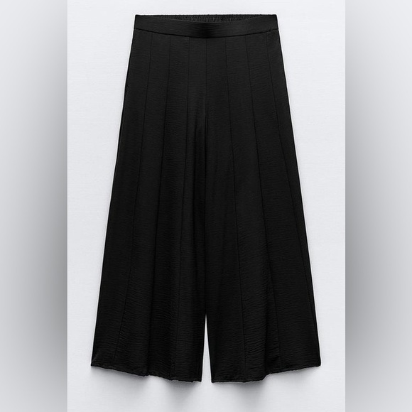 Wide leg, palazzo black culotte pant label size 10, fits like 6/8 OUTBACK RED - Picture 3 of 9